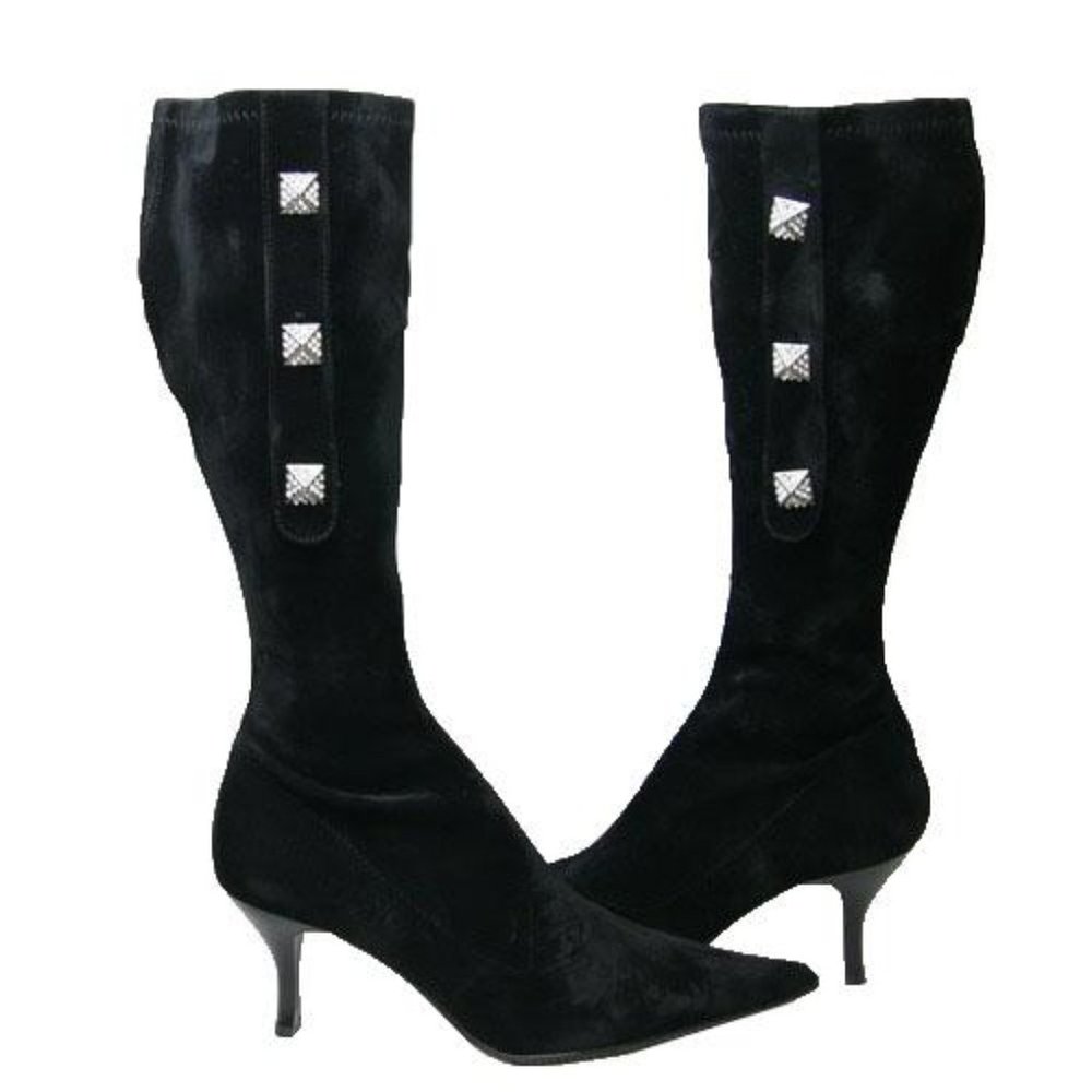 Lorena new buckle‎ stud boot pointy toe